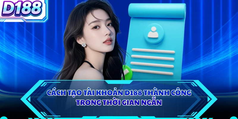 Cách tạo tài khoản D188 thành công trong thời gian ngắn