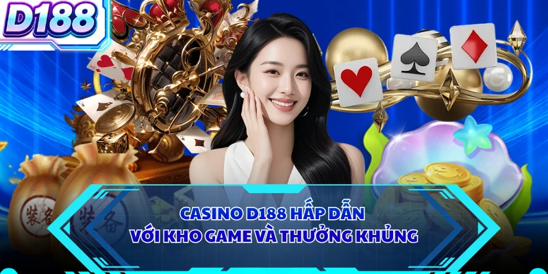 Casino D188 hấp dẫn với kho game và thưởng khủng