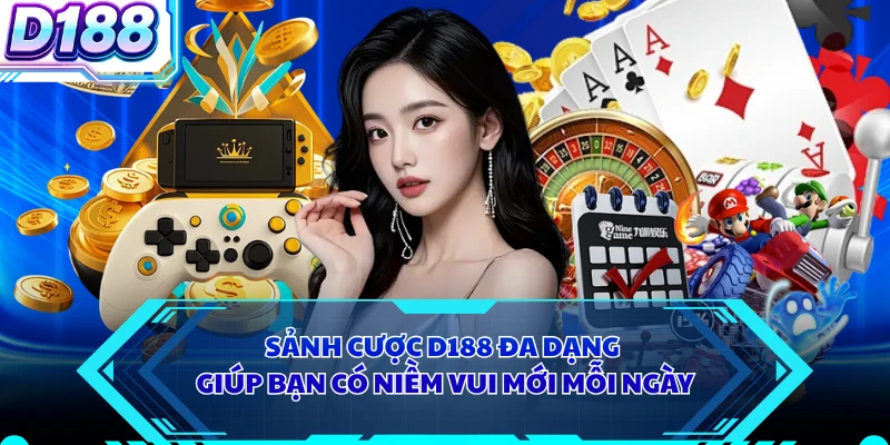 Sảnh cược D188 đa dạng giúp bạn có niềm vui mới mỗi ngày