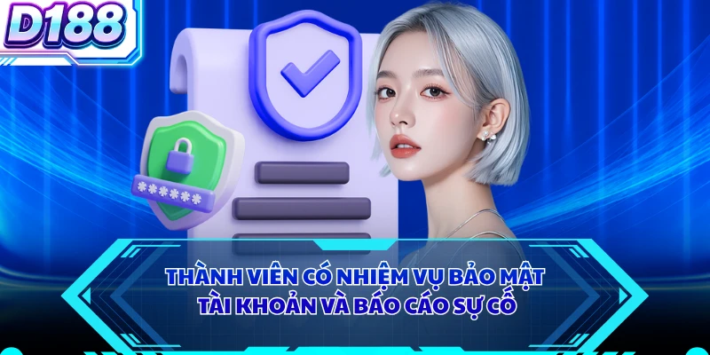 Thành viên có nhiệm vụ bảo mật tài khoản và báo cáo sự cố 